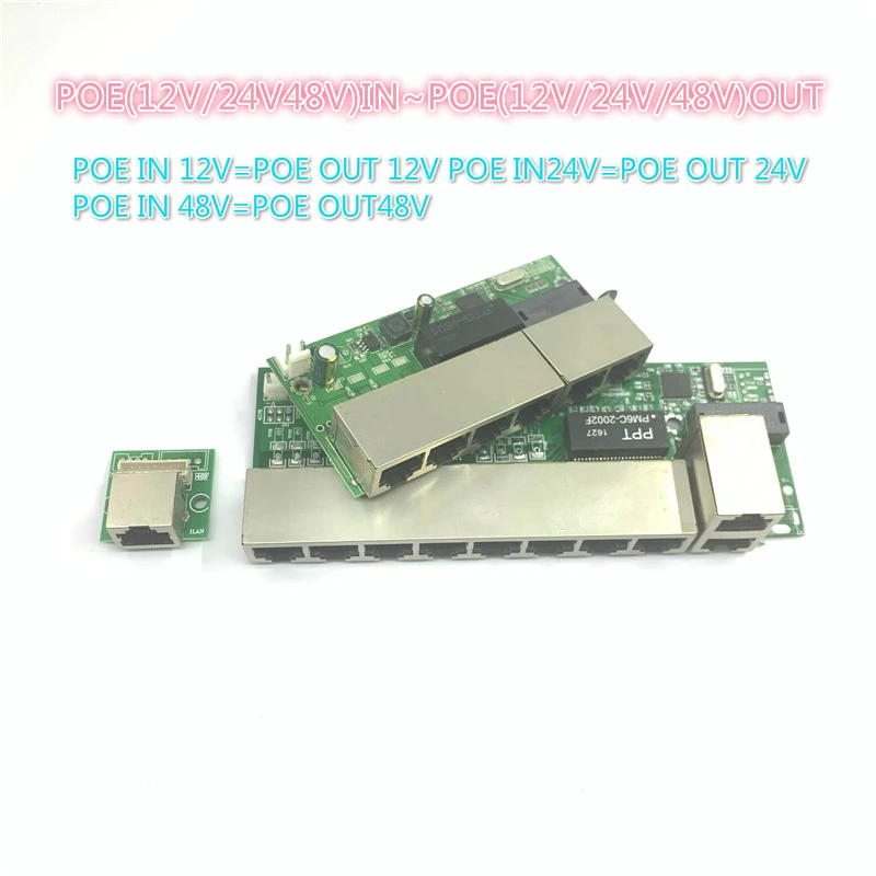 Interruptor POE POE12V/24V/48V, dispositivo de 100 mbps, 100 mbps, alimentación poe, NVR, POE12V-24V-48V