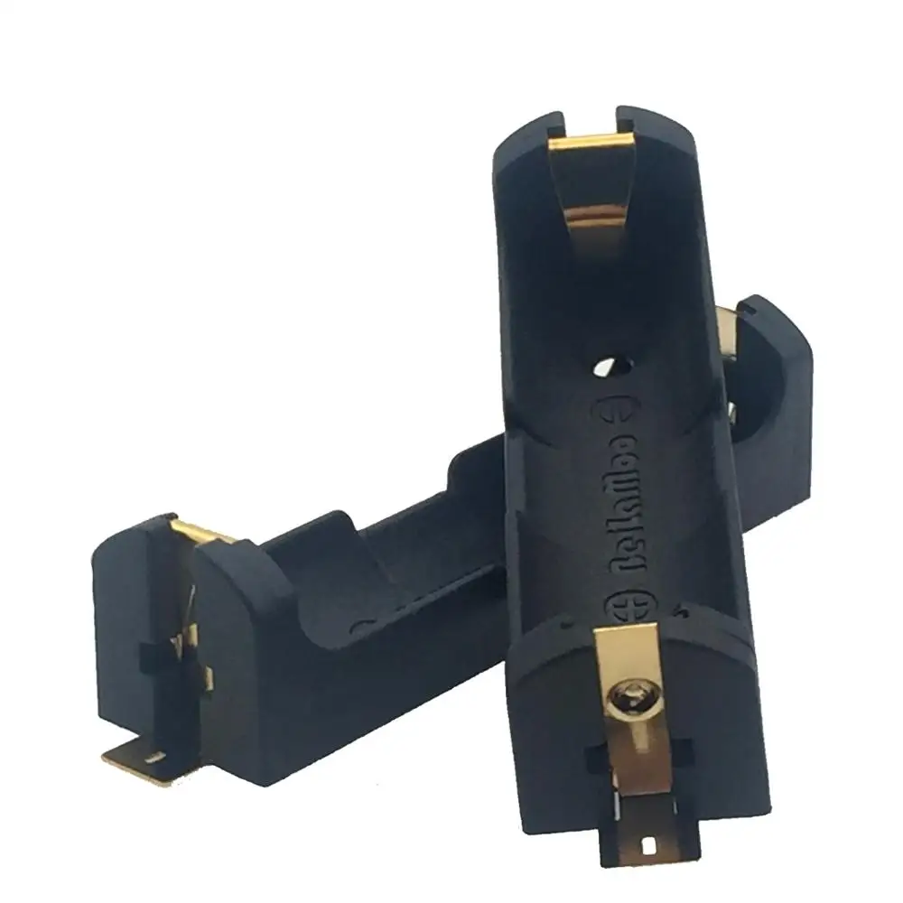 مطلية بالذهب لتقوم بها بنفسك بطارية ليثيوم صندوق الربيع فتحة واحدة 1 * AA حامل البطارية SMD SMT حقيبة للتخزين مع دبابيس برونزية جودة عالية