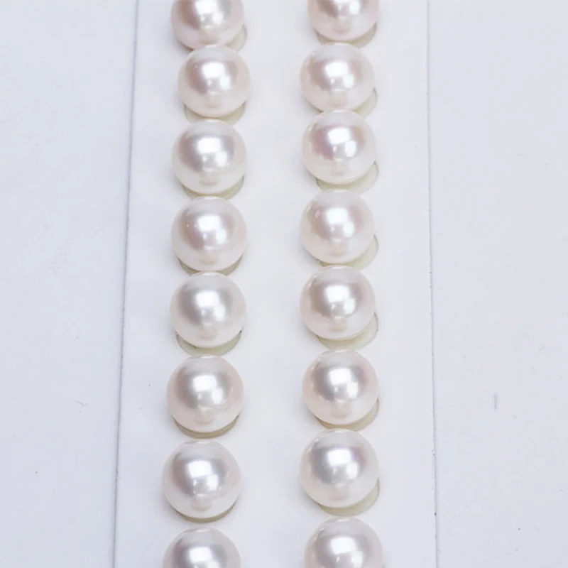 Wholesale Prices Natural Freshwater Cultured Pearls 2A Quality Loose Pearls Round White Freshwater Pearl for DIY Necklace Rings