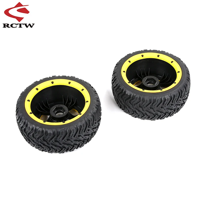 On-Road Tire Assembly Kit Front Size 180X60 & Rear 180X70 for 1/5 HPI ROFUN BAHA KM ROVAN BAJA 5T 5SC 5FT Rc Car Truck Toy Parts