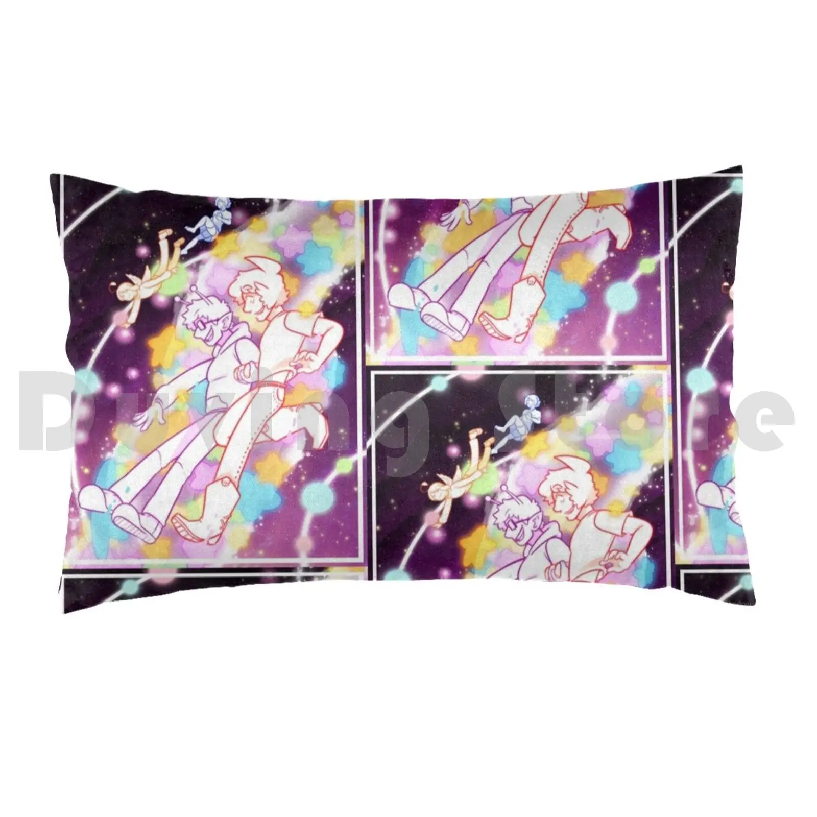 Let's Jump!Pillow case Space School Galaxy Space Scifi Sci Fi Cartoon Joe Zeggy Toggy