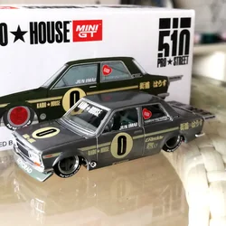 ミニフラッシュハウス1:64 datsun 510 #0チェイス限定コレクションダイキャスト合金車モデル装飾品