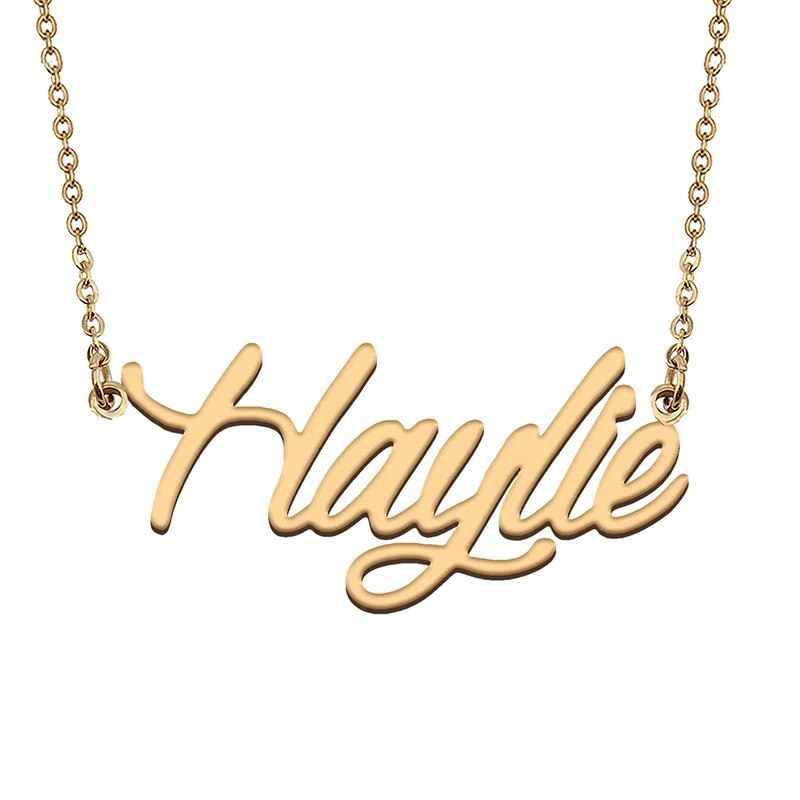 

Haylie Custom Name Necklace Customized Pendant Choker Personalized Jewelry Gift for Women Girls Friend Christmas Present