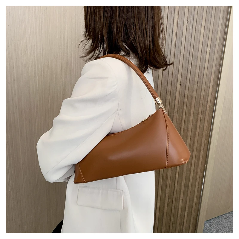 Retro Tote Solid Color Women's Shoulder Small Square Bag Metal Ladies Portable Fashion Simple PU Coin Purse Handbags