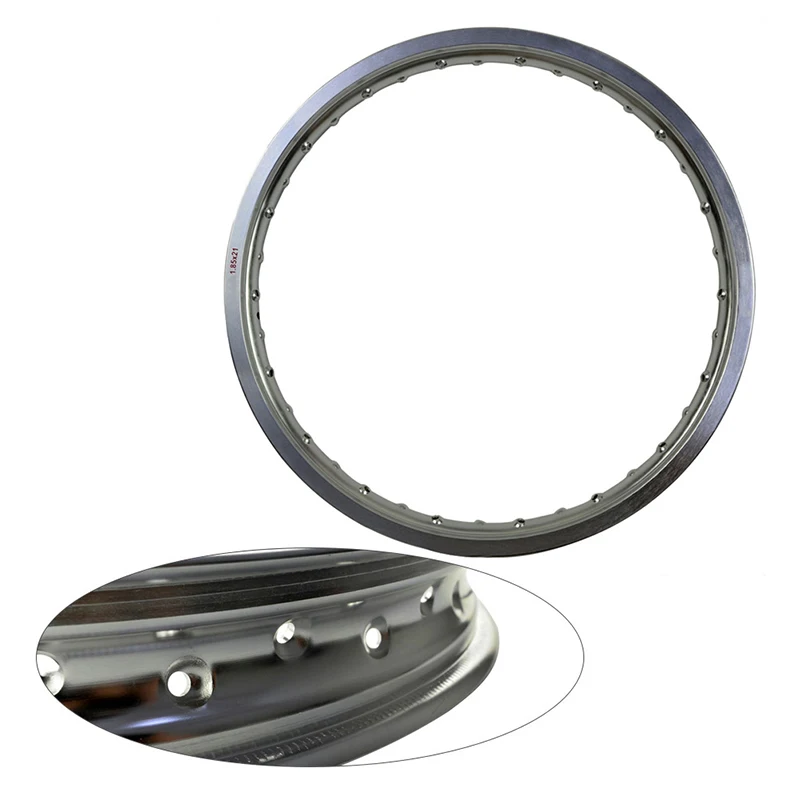 Cross รถจักรยานยนต์ Dirt Bike ล้อ1.85X21 1.85 21นิ้วสีดำ36 Spokes หลุม6061อลูมิเนียมการบินมอเตอร์ไซด์