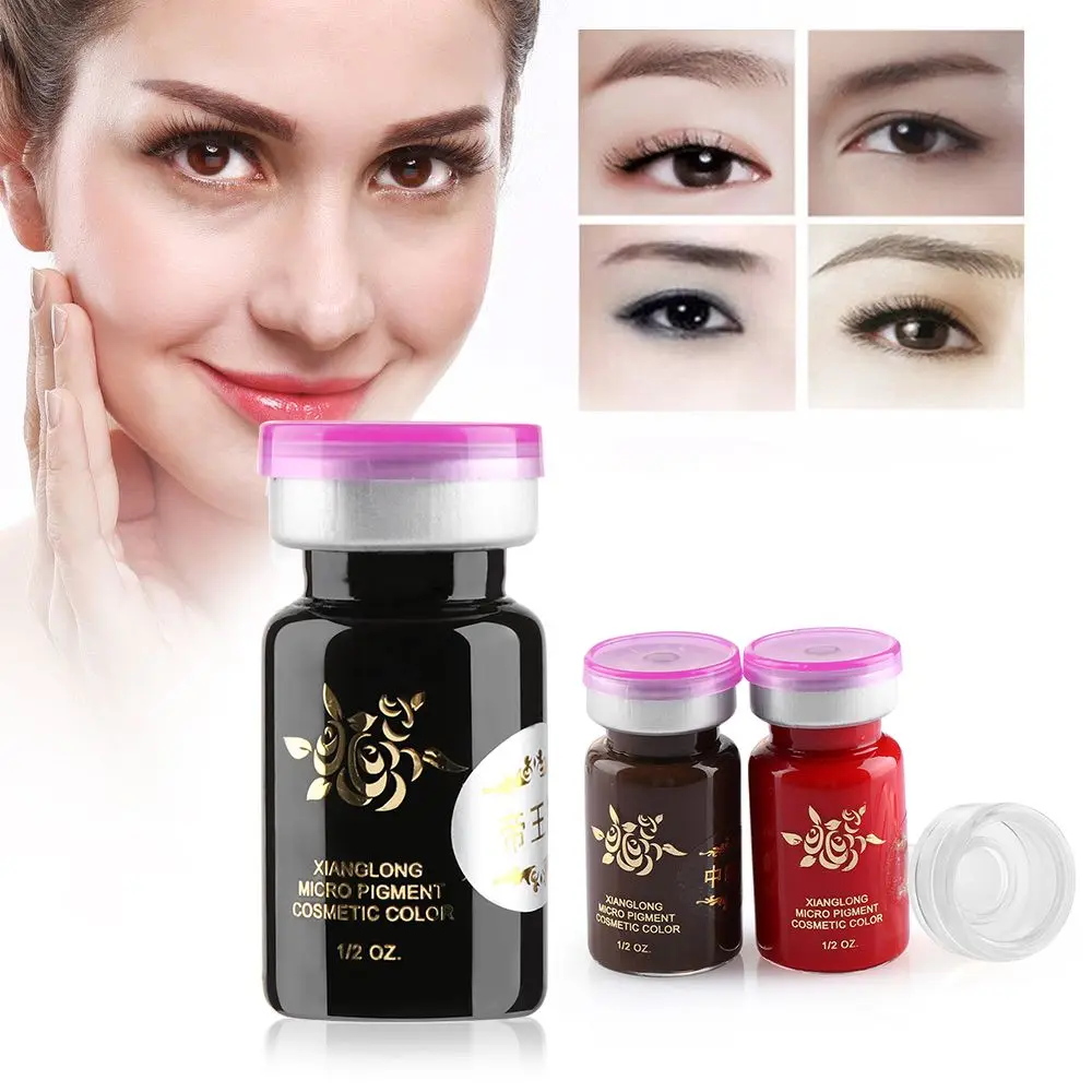 Microblading Cosmetic Durable Makeup Pigment  Eyebrow Lip Liner Tattoo Ink Emulsions Semi Permanent