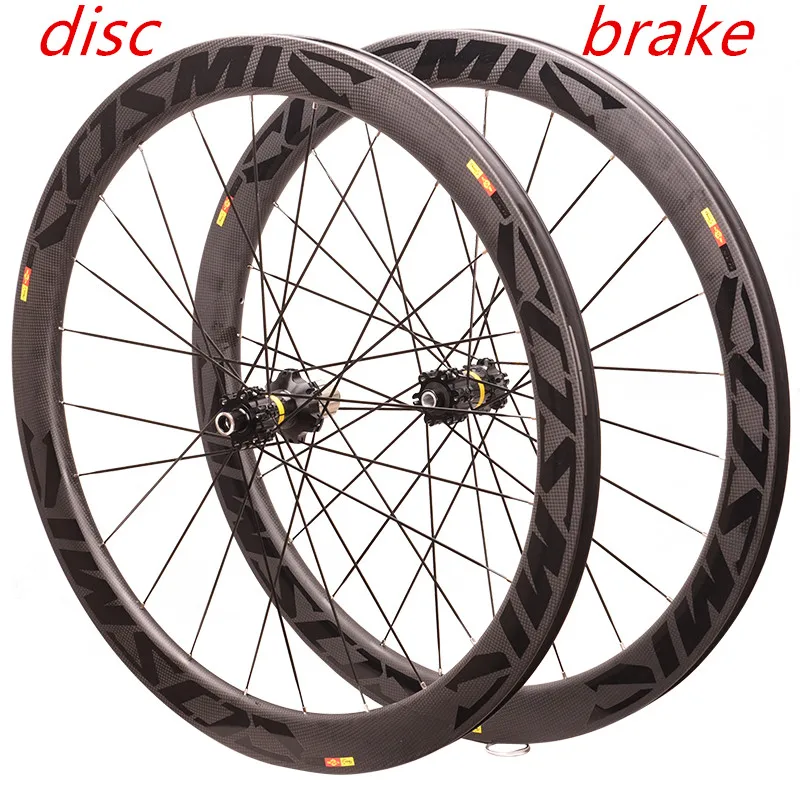 50MM COSMIC carbon fiber road disc brake wheelset 3k 6 bolt / center lock