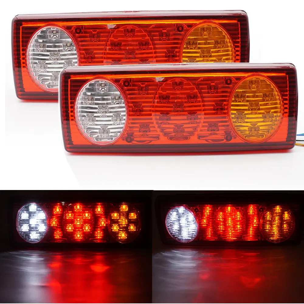 1Pc/2Pcs 27 33 36 LED Waterproof lorry LED Tail Light Rear Lamp Pair Boat Trailer 12V/24V Rear Parts For Trailer Truck Car Light