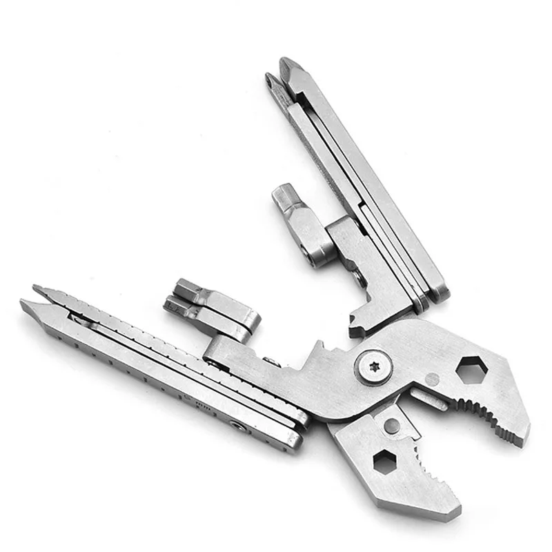 คู่มือชุดเครื่องมือสแตนเลสสตีลมัลติฟังก์ชั่เครื่องมือ Multi-Function พับ Plier เครื่องมือ25 In One