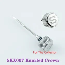 Watch Accessories SKX007 Knurled Crown Signed 'S' Mod Parts Polished Finish Compatible With 7S26 NH35/36 NE15 6R15 Movement