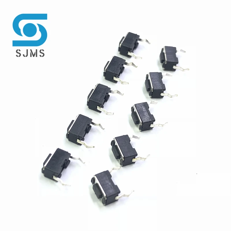 20Pcs DIP Vertical Tact Switch 3x6x4.3 mm  2pin Plug - in switch button connectors Push button 3*6*5 mm Tactile Switches Black