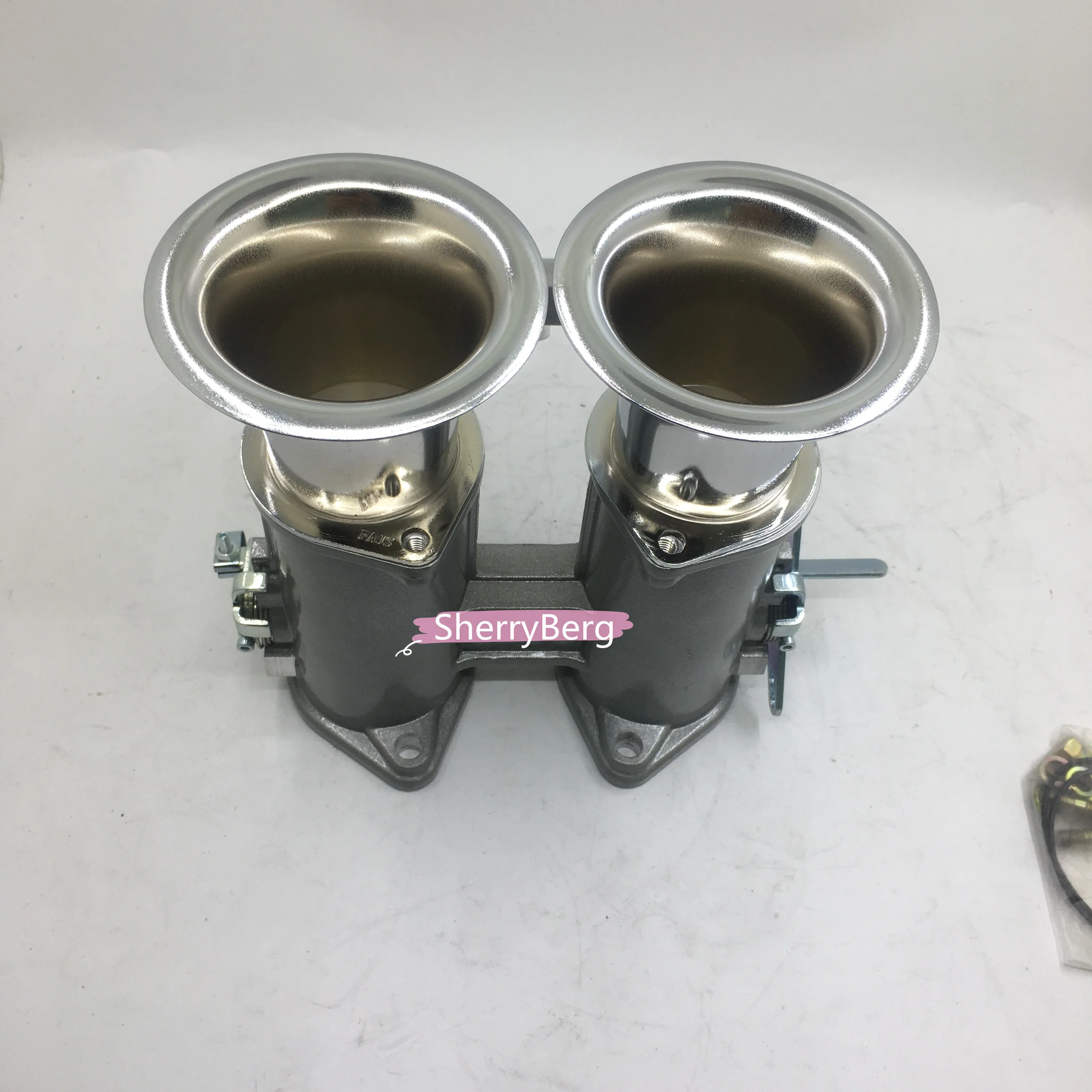 SherryBerg  48dcoe 48 dcoe 48mm DCOE Twin 48mm Throttle Bodies Body + air horns /stacks for Weber/Dellorto/Solex DCOE/DHLA carb