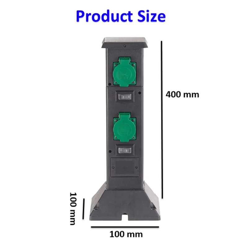 Imagem -04 - Soquete de Jardim ao ar Livre 4-way ue Soquetes de Plástico Corpo Terra Espiga Coluna de Energia à Prova Impermeável Água Tomada de Energia para a Decoração do Jardim