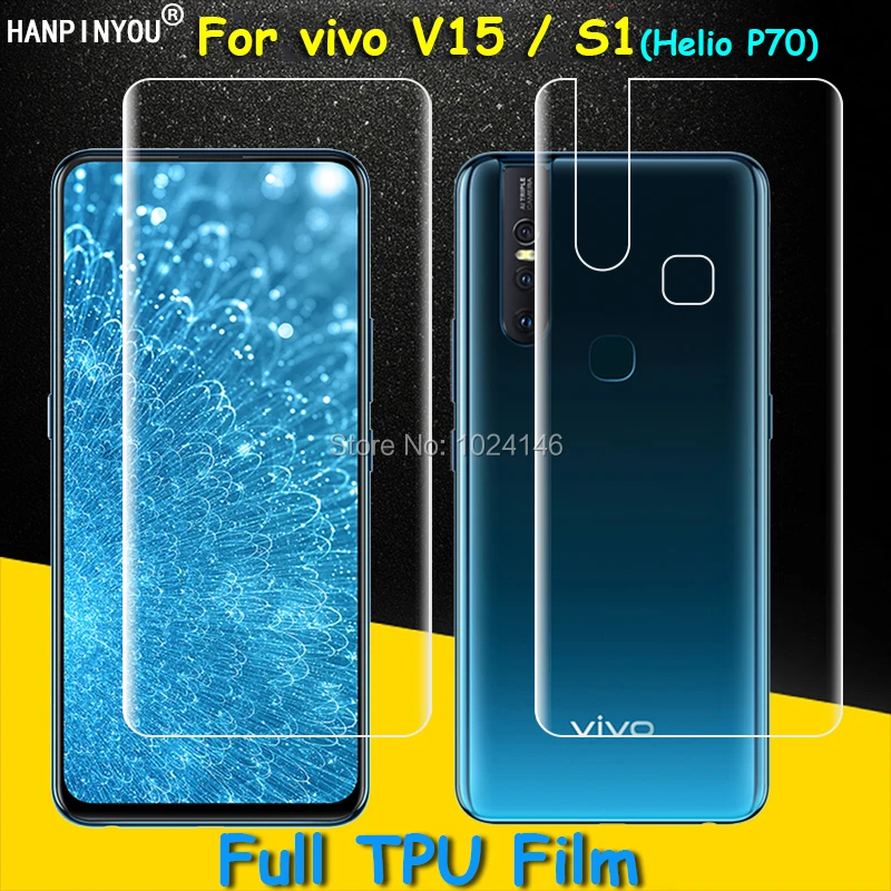 Front / Back Full Coverage Clear Soft TPU Film Screen Protector vivo V15 / S1 Helio P70 6.53