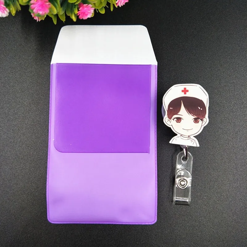 1 Set PVC-Tasche für Krankenschwestern, Arzt, Büro, Stifttasche, Taschenschutz, Stifttasche, Stifte-Organizer, auslaufsicheres Federmäppchen mit Abzeichenrolle – Detail 7