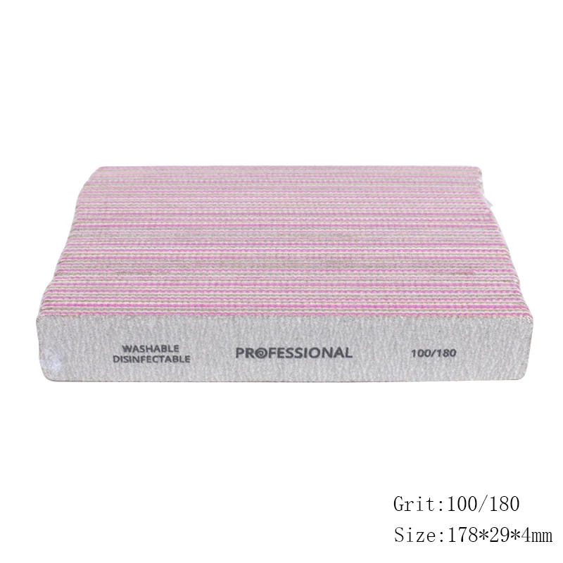 50 Stuks Professionele Nagelvijl 80/100/180/240 Grijs Manicure Buffer Blok Mix Stijl Nagelvijl Pedicure Schuren nagelsalon Gereedschap - afbeelding 1