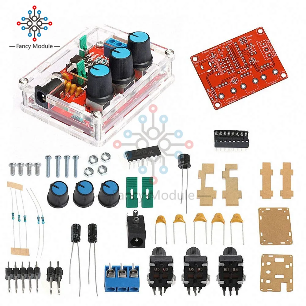 XR2206 Function Generator Synthesizer dds Frequency Pwm Pulse Function Signal Generator 1HZ-1MHZ Adjustable Sine/Triangle/Square