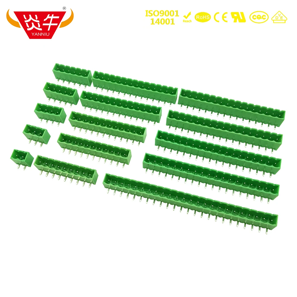 10 szt. 5.08mm 2edgrc 2ehdrc KF2EDGRC 5.08 2P ~ 24P PCB wtykowe bloki matrycowe złącze MSTBA 2,5/ 4-G-5,08 PHOENIX CONTACT