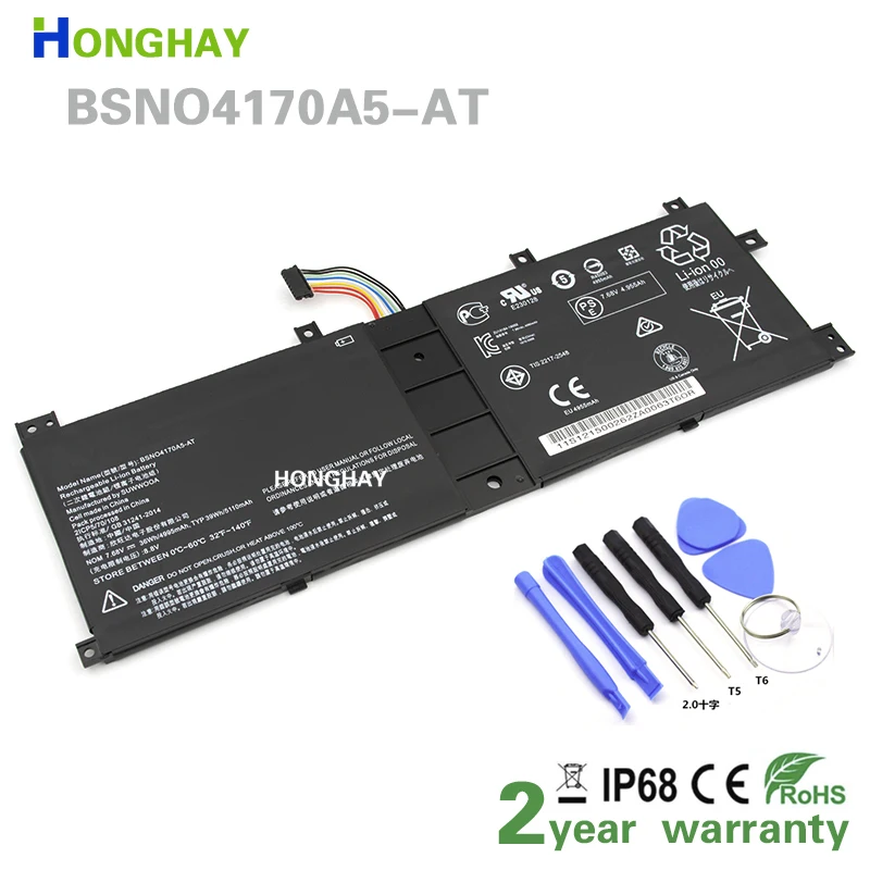 HONGHAY BSNO4170A5-AT Laptop Tablet Battery For Lenovo Miix 510-12ISK 520-12IKB BSNO4170A5-LH 525-12IKB LH5B10L67278