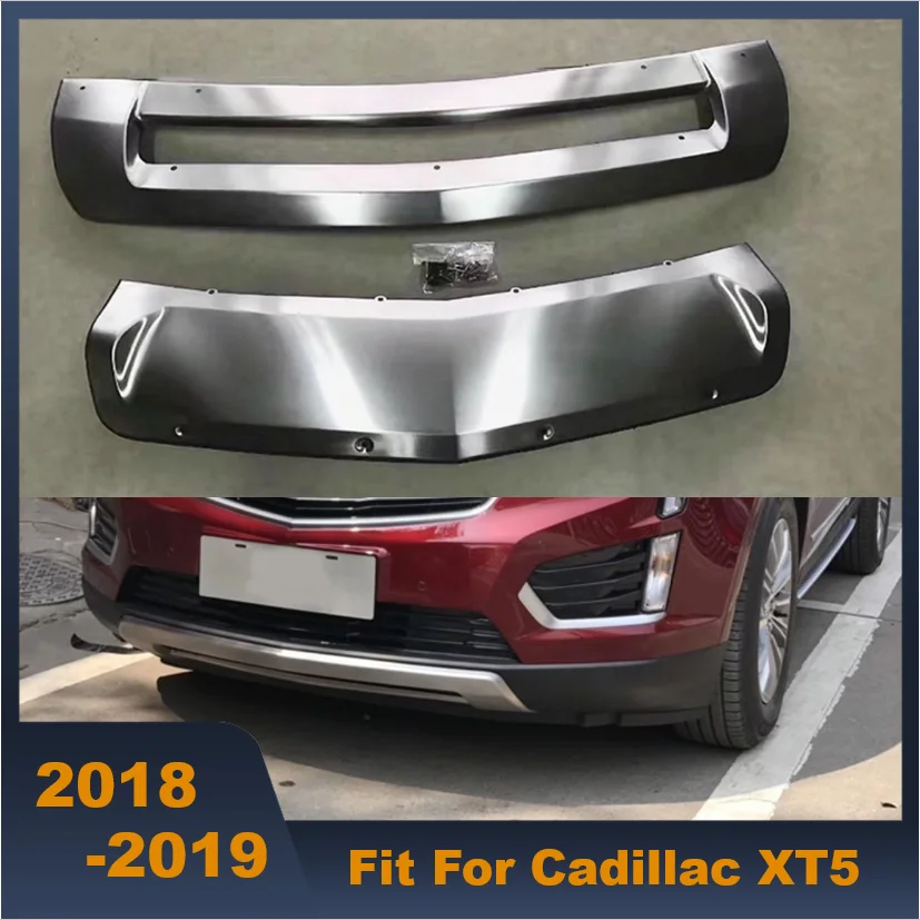 Car accessories Guard Plate Front And Rear Bumper Skid Protector Alloy Bumper Cover Trims For Cadillac XT5 2018 2019