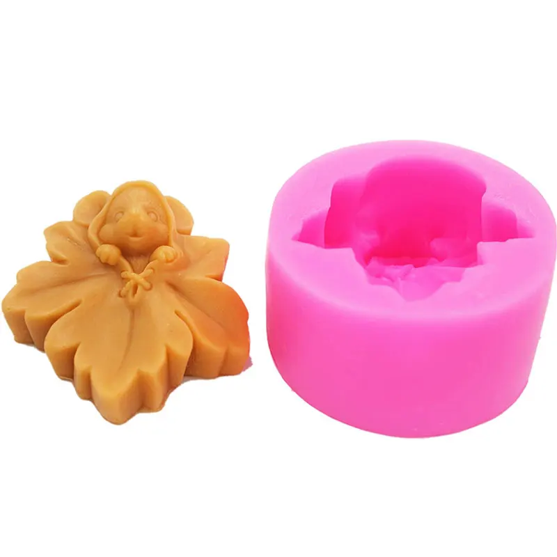 1Pcs 3D Maple Leaf mice Mould S301 Craft Art Silicone Soap Mold Craft Molds DIY Handmade soap molds Mould for Soap making