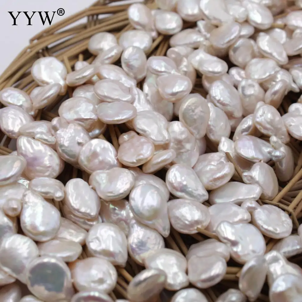 50pcs/Stand Keshi Cultured Freshwater Pearl Beads 11-14mm White High Quality Natural Pearls DIY For Necklace Jewelry Making