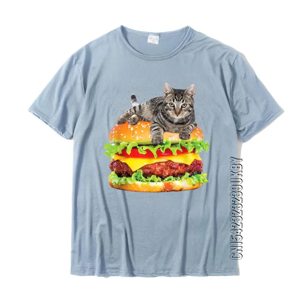 Hamburger Space Cat T-Shirt Funny Kitty Tee By Zany Brainy Cotton Party Tops T Shirt Prevalent Mens Top T-Shirts Fashionable