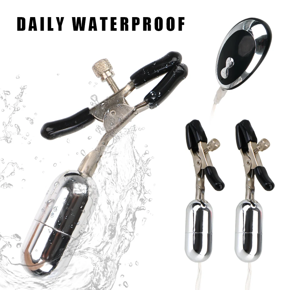 هزاز الحلمة للنساء والزوجين ، تحفيز البظر ، ألعاب جنسية ، تدليك الثدي ، مشابك البظر ، 20 تردد