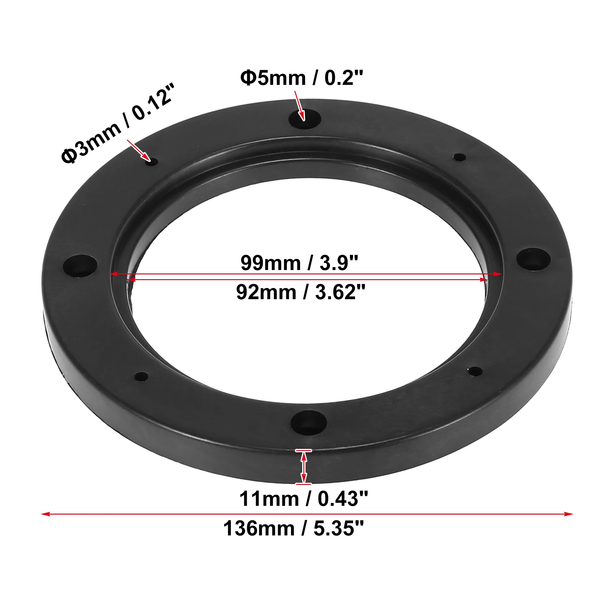 Uxcell 4 Stück 4 Zoll Auto schwarz hohl Universal Lautsprecher Spacer Montage Spacer 92 mm ID