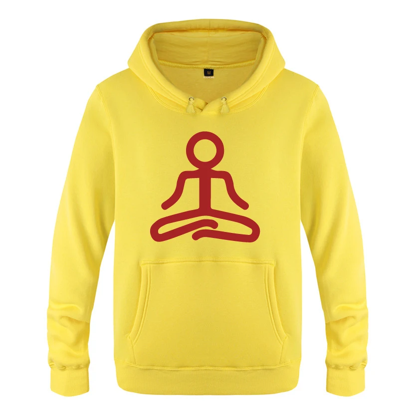 Sudadera con capucha para hombre, prenda deportiva de manga larga con estampado divertido y creativo, ideal para meditación, Yoga y abrigo, novedad