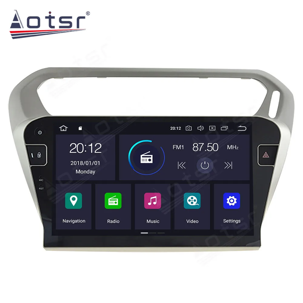 64GB Carplay Multimedia Stereo Android 13 Player For Peugeot 301 2013 2014 2015 2016 GPS BT Audio Radio 2 Din Receiver Head Unit