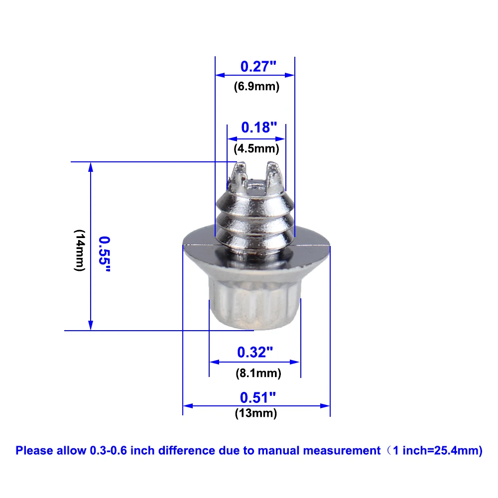 25 pcs/set 6.9mm Universal Plastic Car Wheel Rivets For Wheel Rims Bolt Alloy Studs Cap Lip Screw Bolt Tires LIP Rivets