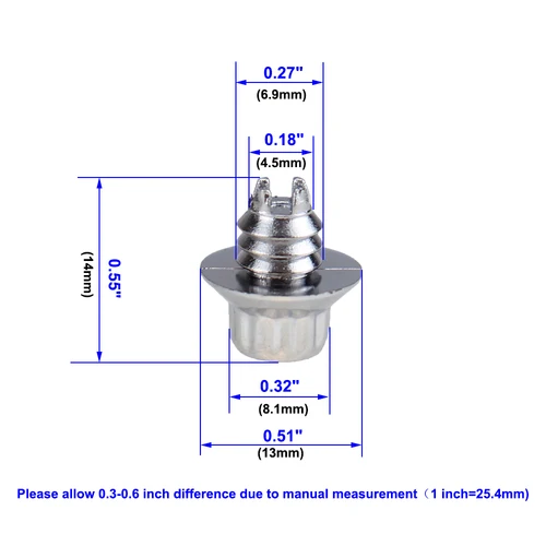 Imagen 2 del producto Remaches de plástico universales para rueda de coche, pernos de aleación, tapa de tornillo, remaches de labios, 6,9mm, 25 unidades por juego