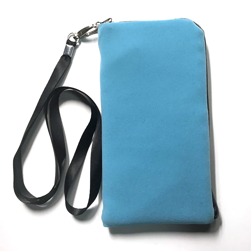 FSSOBOTLUN For Apple  iPhone 15Pro Max 12 14 13 678 Plus case zipper hanging neck cloth bag protective cover storage Sleeve Bags