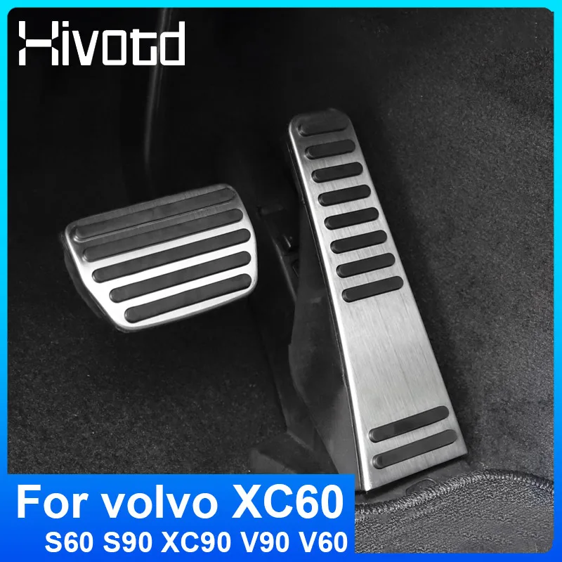 Auto Aluminum Alloy Accelerator Pedal Brake Pad Footrest Car Accessories Interior Decor For Volvo S60 S90 V60 V90 XC60 XC90 2020