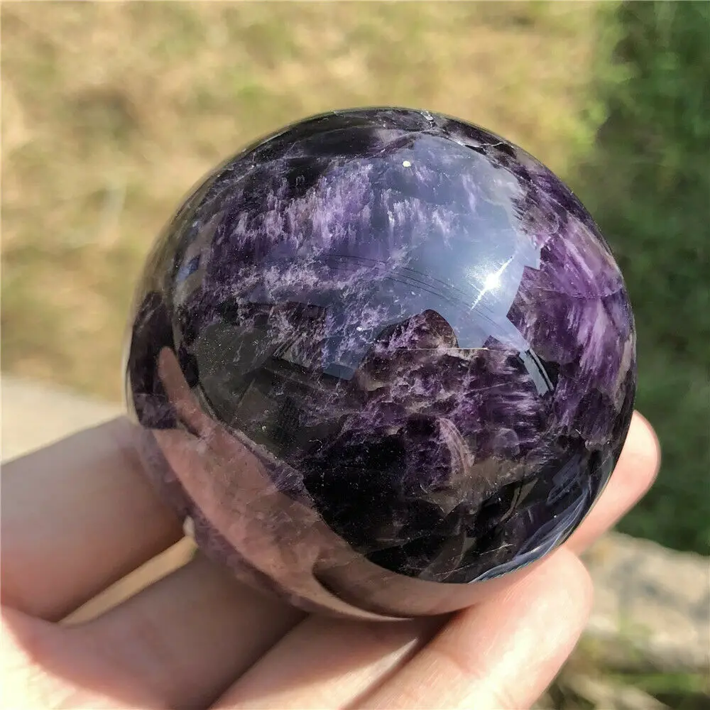 

1PC Natural Dream Amethyst Ball Polished Globe Massaging Ball Reiki Healing Stone Home Decoration Exquisite Gifts Souvenirs Gift