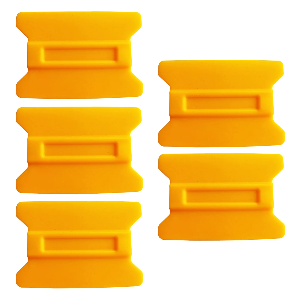 5pcs Yellow Plastic Squeegee Vinyl Sticker Car Film Wrap Tool Auto Paint Care Accessories Window Tint Install Scraper 5A41