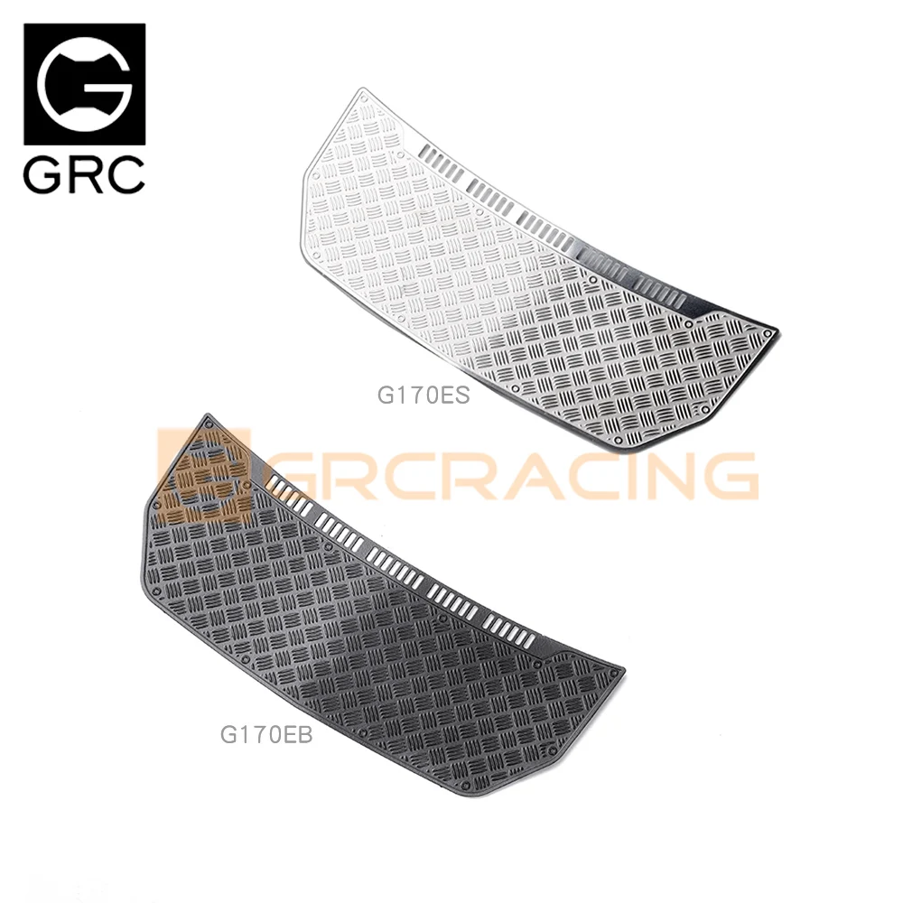 For Grc Trax Trx4 92076-4 Bronco Middle Stainless Steel Hood Decorative Sheet / Hood Protective Metal Sticker