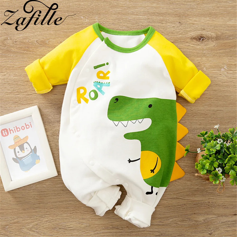 ZAFILLE Baby Boy Costume Dinosaur Jumpsuit For Kids Clothing Cartoon Cute Baby Clothes Spring Baby\'s Rompers Children Overalls