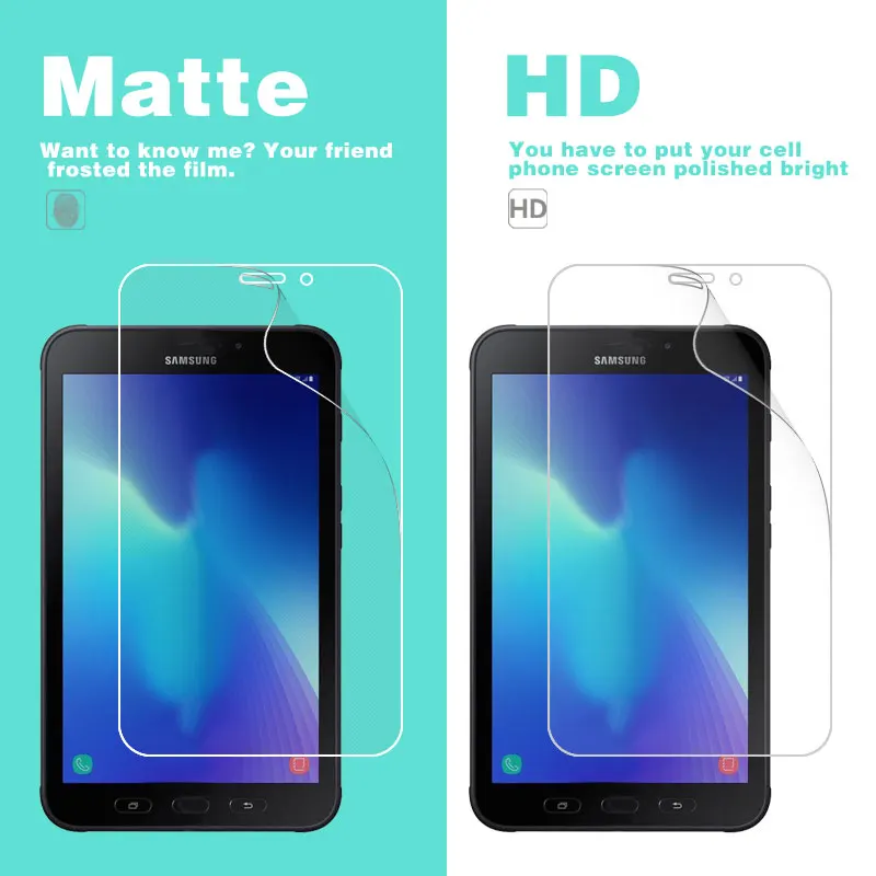 

HD High Clear Glossy Screen Protector Film For Samsung Galaxy Tab Active 2 T395 8" Tablet Matte Protection Films Cover