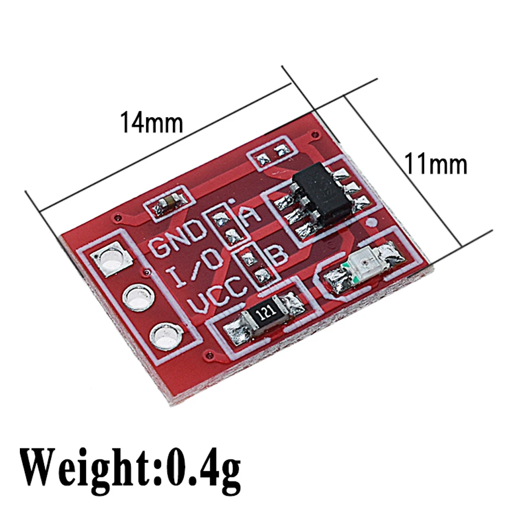 5PCS TTP223 Touch Key Switch Module Touching Button Self-Locking/No-Locking Capacitive Switches Single Channel Reconstruction