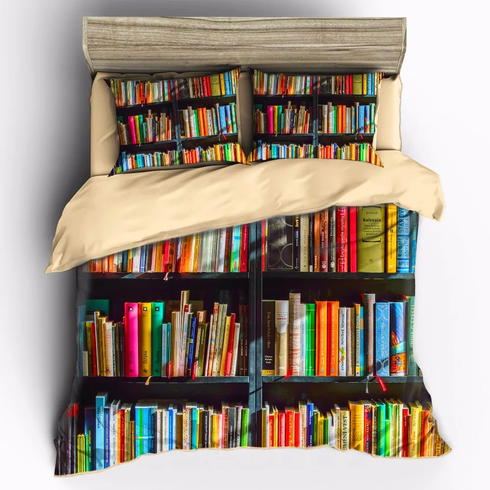 

AHSNME Color Bookshelf Bedding Sets Duvet Cover pillowcase set