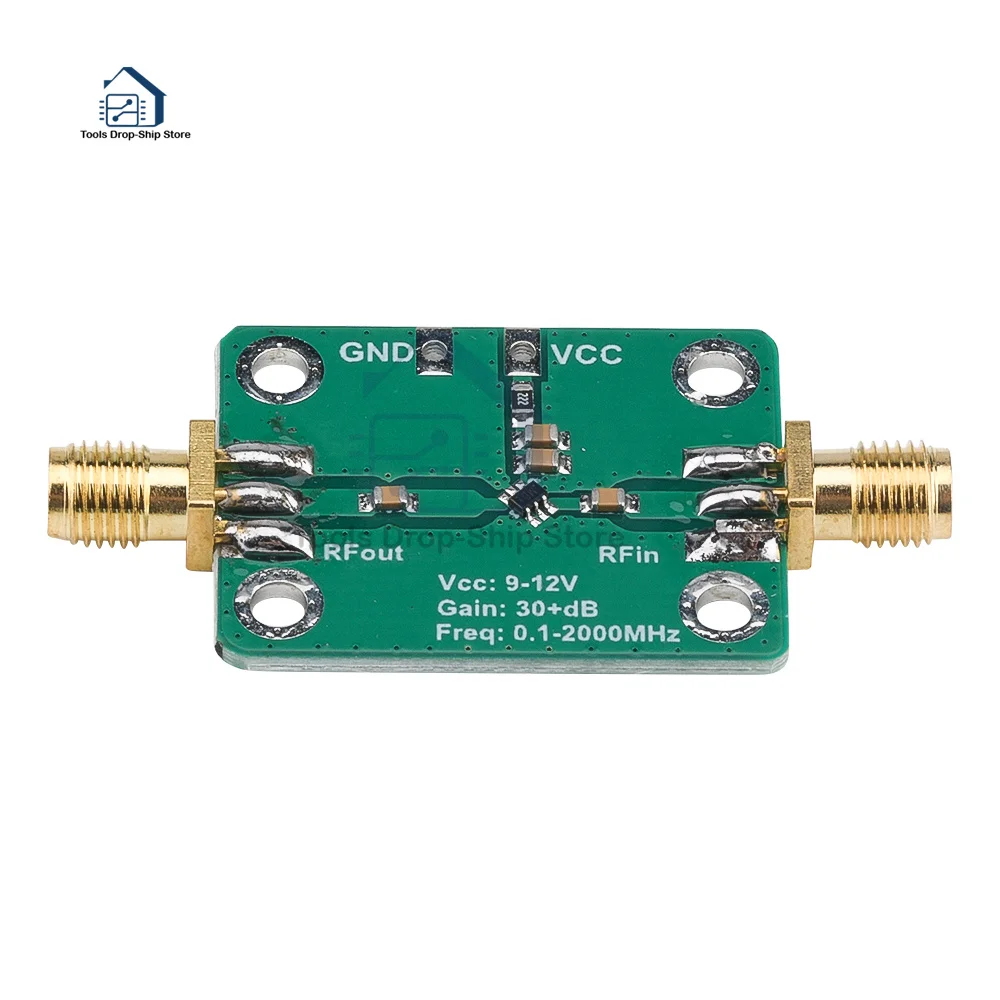 9-12V Radio Frequency Wideband Amplifier Low Noise Amplifier LNA (0.1-2000MHz Gain 30+dB)