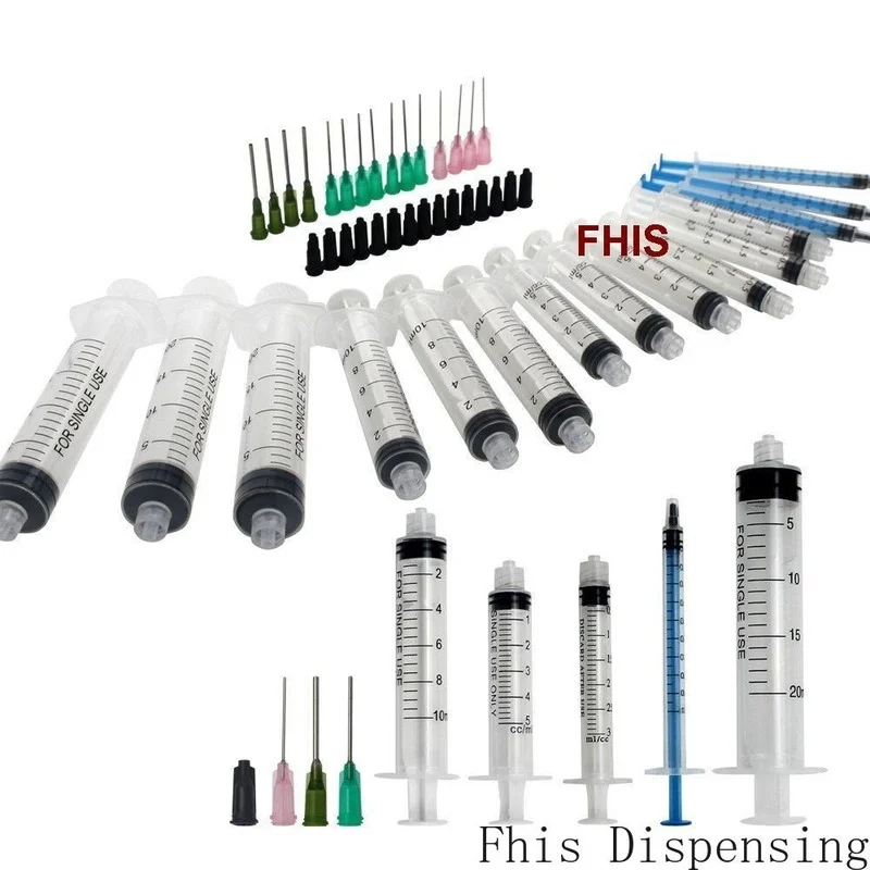 20ml 10ml 5ml 3ml 1ml Syringes with 14G 18G and 20G Blunt Tip Needles and Caps for Refilling and Measuring