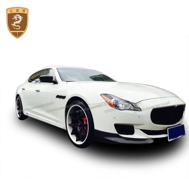 For Maserati Quattroporte 2013-2016 Carbon Fiber Leap Style Front Lip Rear Splitter Side Skirts Rear Wing Spoiler Body Kit