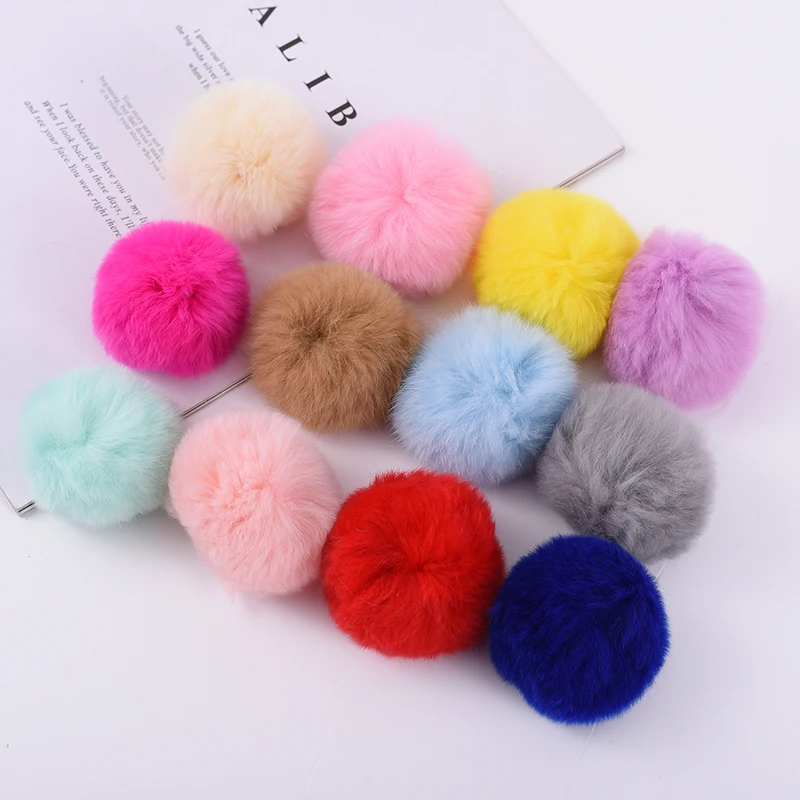 2pcs Pompom 6cm Soft Pompones Fluffy Plush Crafts Diy Pom Poms Ball Furball Home Decor Garment Hat Accessories Sewing Supplies