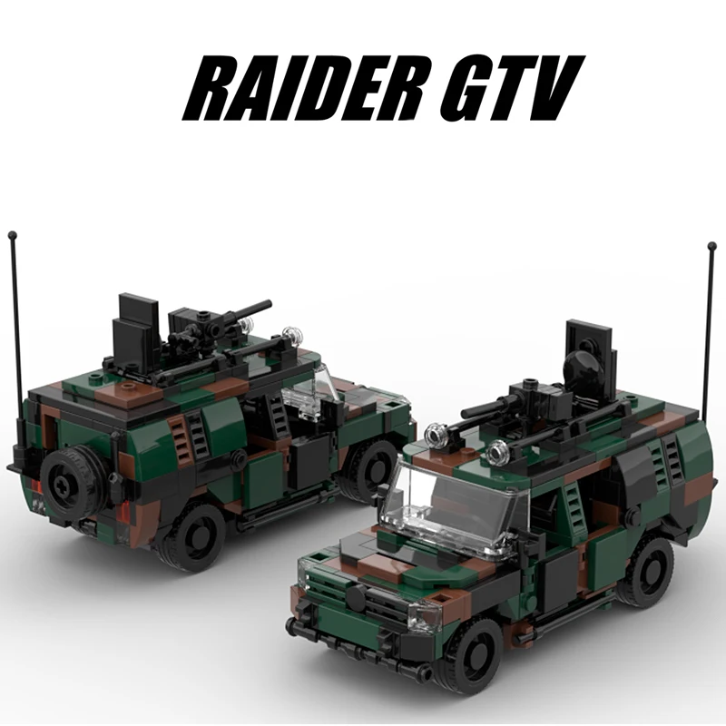 

MOC Military Soldier Car Vehicle Printing Bricks Model Building Blocks Set World War Second Weapons Figures Accessories Kids Toy