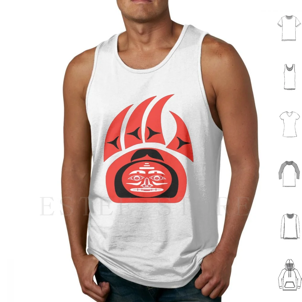 Off The Beaten Path Tank Tops Vest Sleeveless Pacific Northwest Art Bear Bear Paw Bear Claw Alaska Seattle Vancouver Oregon