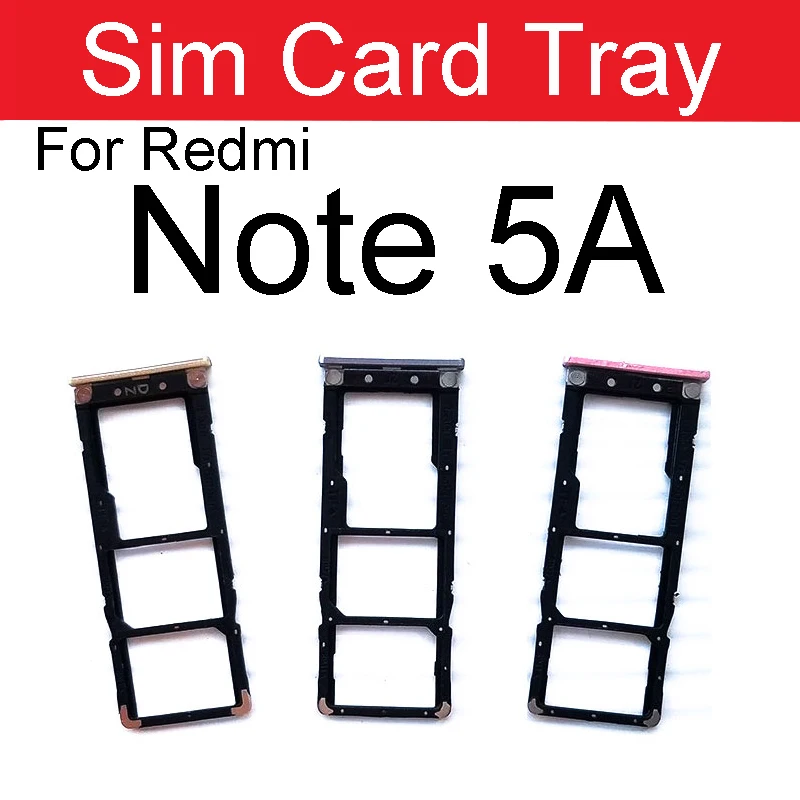 Sim Card Tray Adapter For Xiaomi Redmi Note 5 5A 6 7 Pro Sim Card Holder Slot Repair Replacement Parts