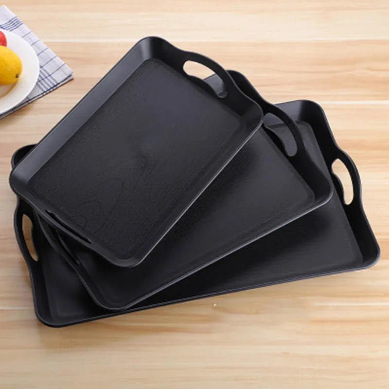 Japanese storage Serving Tray Rectangular Plastic Tray Food Serving Trays Anti-slip Scratch-resistant Creative Preservation Tray